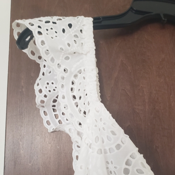 Express Eyelet White Romper - Picture 9 of 10